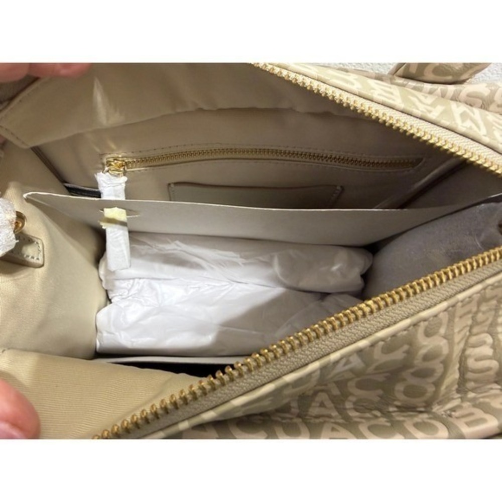 Marc Jacobs The Monogram Mini Tote Bag Khaki Leather Crossbody NEW - Picture 9 of 15